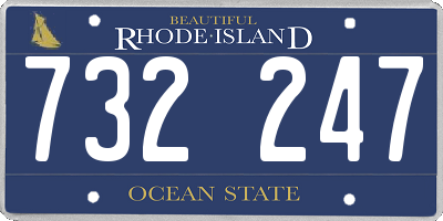 RI license plate 732247