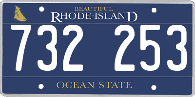 RI license plate 732253