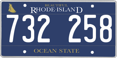RI license plate 732258
