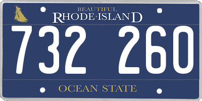RI license plate 732260