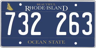 RI license plate 732263