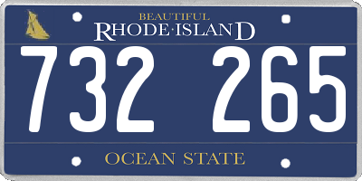 RI license plate 732265