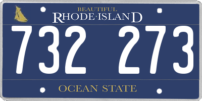 RI license plate 732273