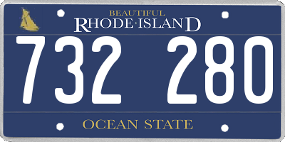RI license plate 732280
