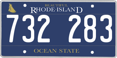 RI license plate 732283