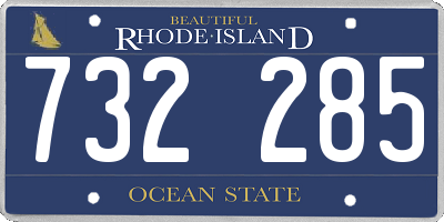 RI license plate 732285