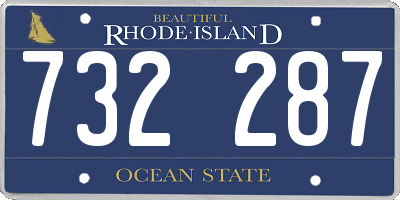 RI license plate 732287
