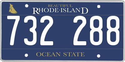 RI license plate 732288