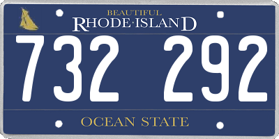RI license plate 732292