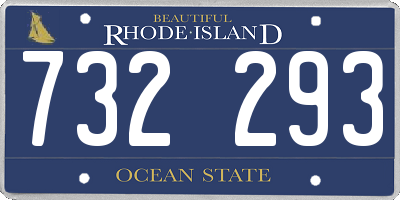RI license plate 732293