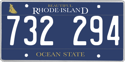 RI license plate 732294