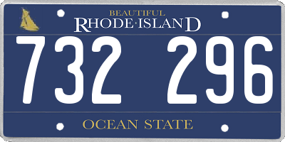 RI license plate 732296
