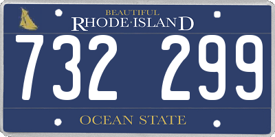 RI license plate 732299