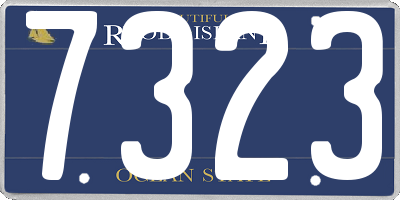 RI license plate 7323