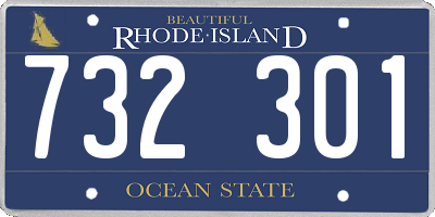RI license plate 732301