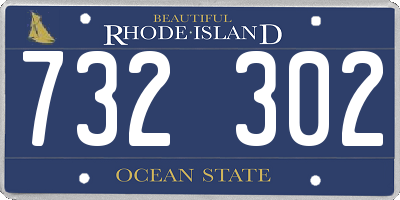 RI license plate 732302
