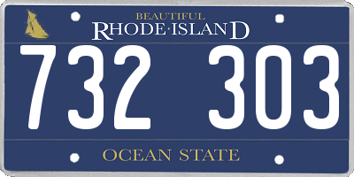 RI license plate 732303