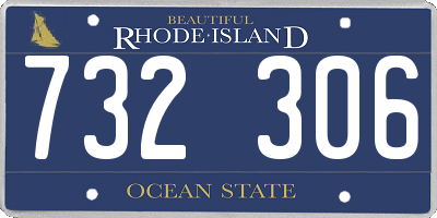 RI license plate 732306