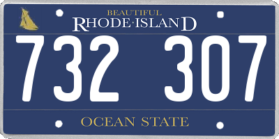 RI license plate 732307