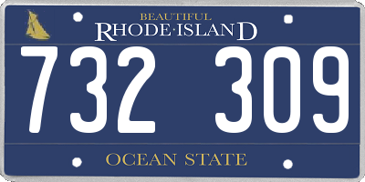 RI license plate 732309
