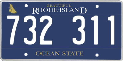 RI license plate 732311