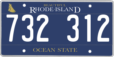 RI license plate 732312