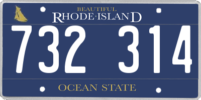 RI license plate 732314