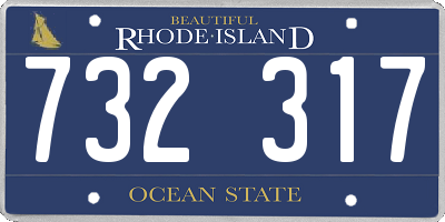 RI license plate 732317
