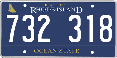 RI license plate 732318