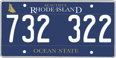 RI license plate 732322