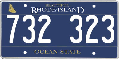 RI license plate 732323