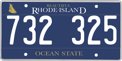 RI license plate 732325