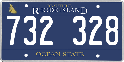 RI license plate 732328