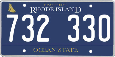RI license plate 732330