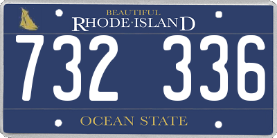 RI license plate 732336