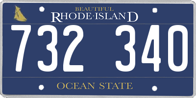 RI license plate 732340