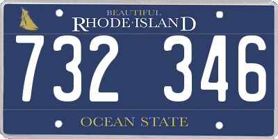 RI license plate 732346