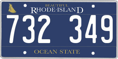 RI license plate 732349