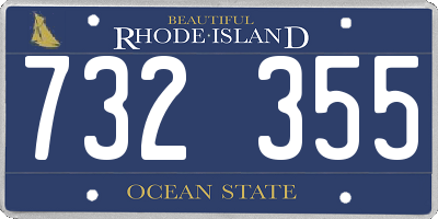 RI license plate 732355