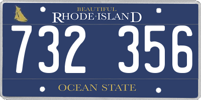 RI license plate 732356