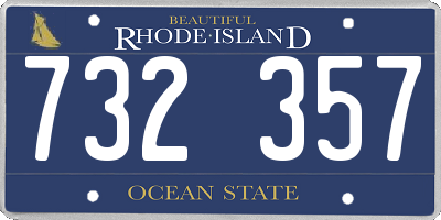 RI license plate 732357
