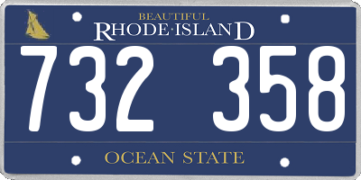 RI license plate 732358