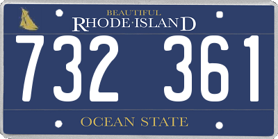 RI license plate 732361