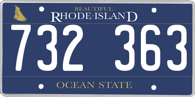 RI license plate 732363
