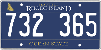 RI license plate 732365