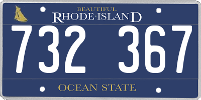 RI license plate 732367