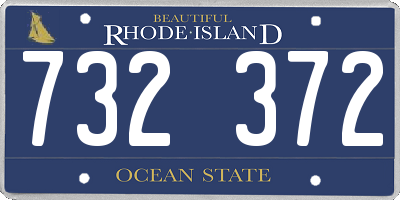 RI license plate 732372