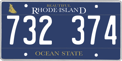 RI license plate 732374