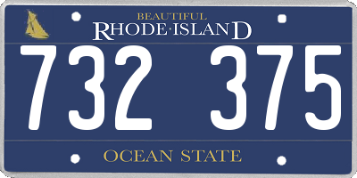 RI license plate 732375