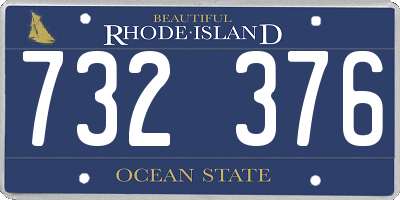 RI license plate 732376